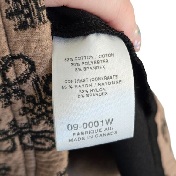 Tonia Debellis Light Brown Black Patterned Zip Sweater Sz M - Picture 8 of 10